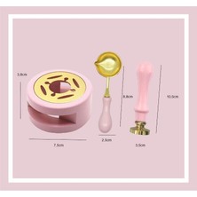 Profisher Davetiye Mum Mühürü Uygulama Seti Pembe Renk 960 Kalp