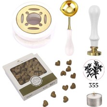 Profisher Davetiye Mum Mühürü Uygulama Seti Beyaz Renk 355 Dal Yaprak