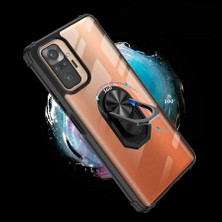 Heptek İletişim Xiaomi Redmi Note 10 Pro Kılıf Arkası Şeffaf Kenarları Renkli Yüzüklü Tank Kapak (Mola)