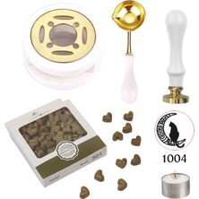 Profisher Davetiye Mum Mühürü Uygulama Seti Beyaz Renk 1004 Ay Kedi