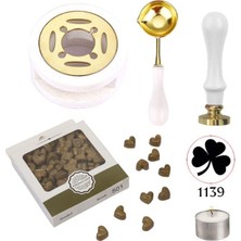 Profisher Davetiye Mum Mühürü Uygulama Seti Beyaz Renk 1139 Yonca