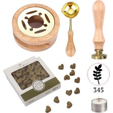 Profisher Davetiye Mum Mühürü Uygulama Seti Ahşap Rengi 337 Bahar Dalı