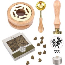 Profisher Davetiye Mum Mühürü Uygulama Seti Ahşap Rengi 355 Dal Yaprak