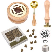 Profisher Davetiye Mum Mühürü Uygulama Seti Ahşap Rengi 870 With Love