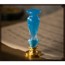 Profisher Davetiye Mum Mühürü Uygulama Seti El Yapımı Akrilik Mavi Renk