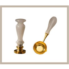 Profisher Davetiye Mum Mühürü Uygulama Seti El Yapımı Akrilik Beyaz Renk