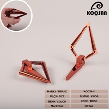 Koçsan Triangle Sarkaç Kulp Lüks Country Mutfak Mobilya Dolap Çekmece Kulpu Rose 32 mm