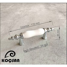 Koçsan Asos Kulp Lüks Country Mutfak Mobilya Dolap Çekmece Kulpu Krom 64 mm