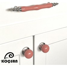 Koçsan Asos Kulp Lüks Country Mutfak Mobilya Dolap Çekmece Kulpu Pembe 128 mm