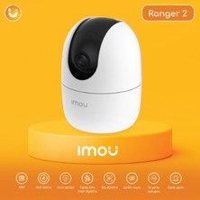 IMOU Ranger 2 İç Ortam Akıllı WiFi PT Kamera/4 MP-Gece Görüşü-360° Hareket-İnsan Algılama-İki Yönlü Konuşma-SD Kart Desteği-ONVIF-Bulut(IPC-A42P)