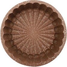 ŞAN 22CM Granit Döküm Kek Kalıbı Tart Kalıbı Kahve