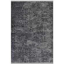 Halımax Crea Halı Iskandinav Kaymaz Tabanlı Kilim Antrasit 8016S