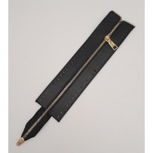 Angel Çanta Aksesuar Gerçek Derili 28 cm Siyah Renk Fermuar Light Gold Metalli