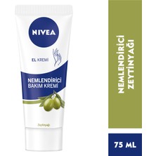 NIVEA El Kremi Zeytinyağlı Nemlendirici Bakım Kremi 75ml;48 Saat Neme Doymuş ve Yumuşacık Eller