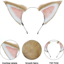 Jarke Kedi Tilki Kürk Kulaklıklı Saç Aksesuarı (Yurt Dışından)
