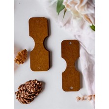 Tuğset Etiket Lastik Toka Kartı 25 Adet Takı- Kolye - Bileklik Kartı -Etiketi ( Kraft)