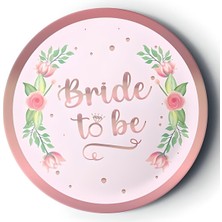 Çıtı Pıtı Store 8'li Karton Tabak Yaldızlı Rose Bride To Be
