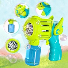 PopŞeker Bubble Machine Gun Baloncuk Çıkartan Tabanca Büyük Boy Pilli Otomatik Köpük Tabancası Yeşil/mavi