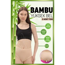 Soft Light 3'lü Bambu Yüksek Bel Bato, Kadın Külot