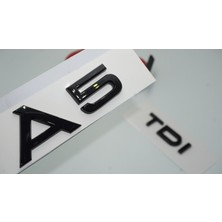 Dk Audi A5 Tdi Parlak Siyah Abs 3m 3D Bagaj Yazı Logo Orjinal Ürün