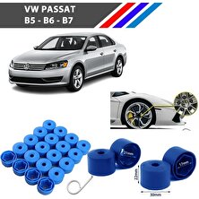 Otozet - Vw Passat Bijon Civata Kapağı Mavi Renk 20 Adetli Set 17MM 1K06011739B9