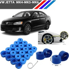 Otozet - Vw Jetta Bijon Civata Kapağı Mavi Renk 20 Adetli Set 17MM 1K06011739B9