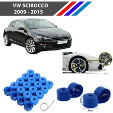 Otozet - Vw Scirocco Bijon Civata Kapağı Mavi Renk 20 Adetli Set 17MM 1K06011739B9