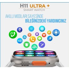 Watch H11+ Ultra Plus Vidalı Sürekli Açık (Kadran) Ekran Hd 49MM Akıllı Saat