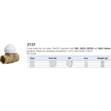 Watts 2 Yollu Fan Coil Vanası 1/2''  Watts 213112