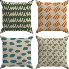 Evdek Geometric 4'lü Kırlent Kılıfı DS22 45 x 45 cm