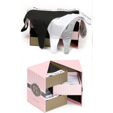 Parlingerie  Kadın 3lü Strıng Tanga Siyah-Beyaz-Gri