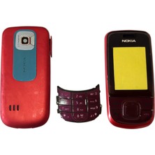 OEM Nokia 3600S Kapak Nokia 3600 Slide Uyumlu Kırmızı Renk Ön Kapak Arka Kapak Tuş Takımı
