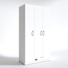 Kenzlife gardırop 3 kapılı 1 çekmeceli hanımeli 180*120*52 byz XLARGE kapaklı gardolap dolap