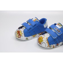 Minican Ortopedik Çok Hafif Taban Çift Cırtlı Kolay Giyim Çizgi Karakter Baskılı Çocuk Günlük Bebe Sneaker