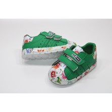 Minican Ortopedik Çok Hafif Taban Çift Cırtlı Kolay Giyim Çizgi Karakter Baskılı Çocuk Günlük Bebe Sneaker