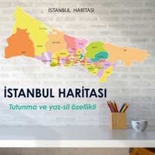 Pi Papers Renkli Istanbul Haritası - Yapışkansız Kendiliğinden Tutunan, Pratik, Statik Akıllı Kağıt