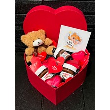 Lenostra Sevgiliye Dogum Gunu Hediyesi - Romantik - Mini Nutellalı - Kahverengi Mini Ayıcıklı