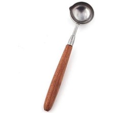 Profisher Ahşap Sap Mum Mühürü Eritme Kaşığı Paslanmaz Çelik Gümüş