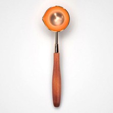 Profisher Armut Ağacı Ahşap Saplı Mum Mühürü Eritme Kaşığı Rose Gold