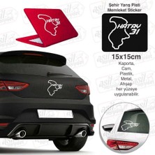 Asilmeydan Hatay İli 31 Plaka Kodu Memleket Beyaz Yarış Pisti Sticker - Oto Araba Etiket, Aksesuar, Tuning