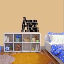 Asilmeydan Kitap Aşkı - I Love Book Yazılı Dekoratif Duvar Sticker, Çıkartma, Etiket