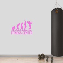 Asilmeydan Spor Evrimi, Spor Salonu Özel Isim Dekoratif Duvar Sticker, Çıkartma, Etiket Pembe