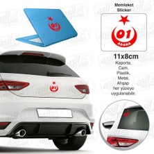 Asilmeydan Adana Plaka 01 Ay Yıldız Kırmızı Sticker, Oto, Araba, Araç, Etiket, Aksesuar, Tuning, Modifiye, Arma