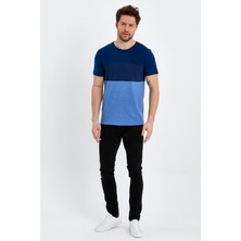 Adams Bisiklet Yaka Kısa Kollu Desenli Penye Erkek Tshirt