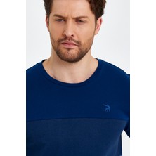 Adams Bisiklet Yaka Kısa Kollu Desenli Penye Erkek Tshirt