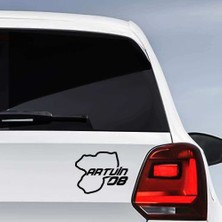 Asilmeydan Artvin Ili 08 Plaka Kodu Memleket, Yarış Pisti Sticker - Oto Araba Etiket, Aksesuar, Tuning