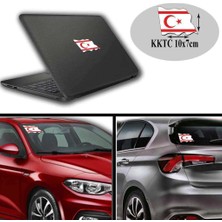 Asilmeydan KKTC Arma, Araba, Cam, Laptop Etiket Oto Sticker -Araç Aksesuar 10x7 cm