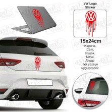 Asilmeydan Boya Efektli Wolksvagen WV ablemi Kırmızı Sticker, Araba, Etiket, Aksesuar, Tuning, Modifiye, Arma