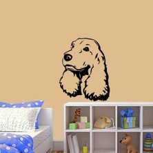 Asilmeydan Sevimli Yavru Köpek Silüeti Dekoratif Duvar Sticker, Çıkartma, Etiket