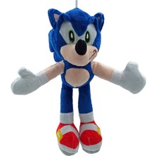 PopŞeker Sonic Hayranları Için Özel 28CM. Boyunda Peluş Sonic Figürü